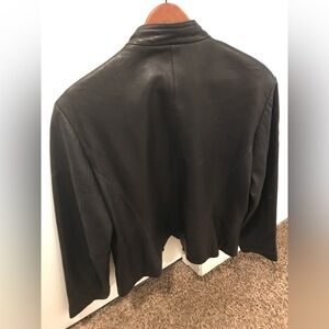 Leather jacket from the 90’s
Size unknown but fits like a L/XL